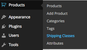 WooCommerce Product Shipping Classes